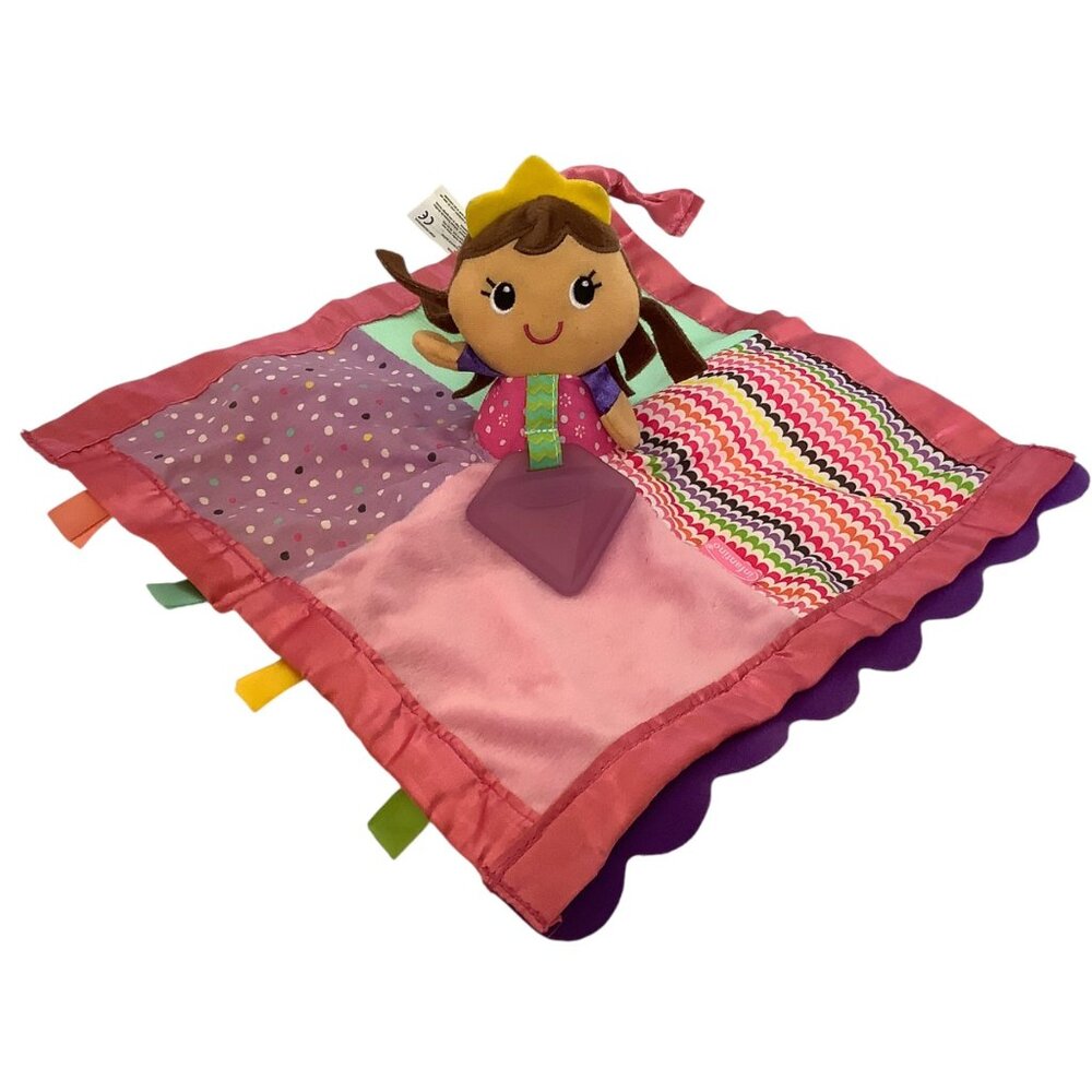 Infantino Princess 12x12 Lovey Security Blanket Teether Soft Plush Doll Baby Toy